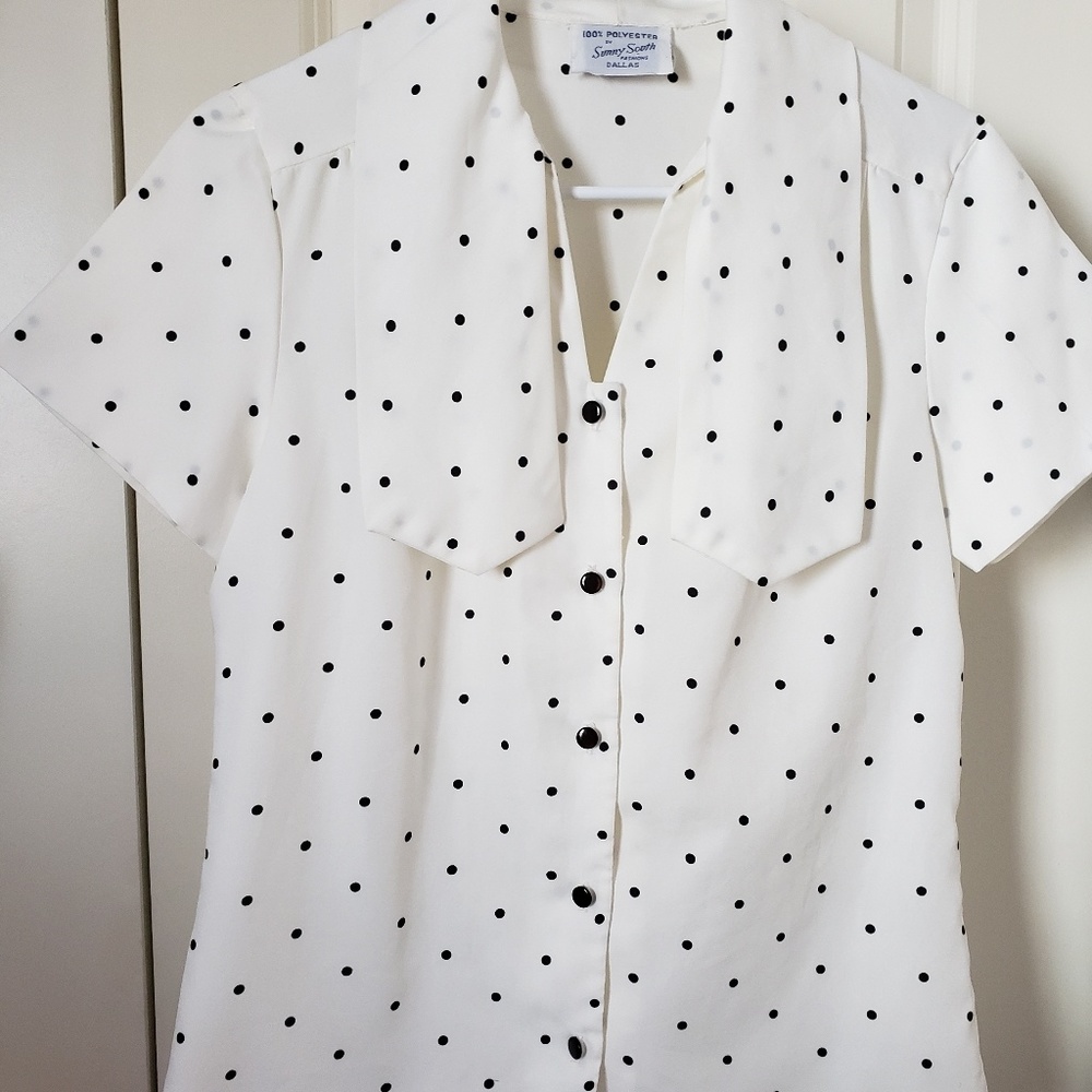 Vintage polka dot blouse